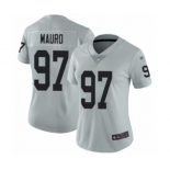 Women's Oakland Raiders #97 Josh Mauro Limited Silver Inverted Legend Football Jersey