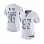 Women's Oakland Raiders #97 Josh Mauro Limited White Rush Vapor Untouchable Football Jersey