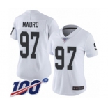 Women's Oakland Raiders #97 Josh Mauro White Vapor Untouchable Limited Player 100th Season Football Jersey