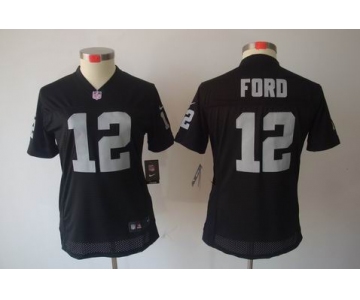 nike women nfl jerseys oakland raiders #12 jacoby ford black[nike limited]