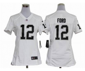 nike women nfl jerseys oakland raiders #12 jacoby ford white[nike]