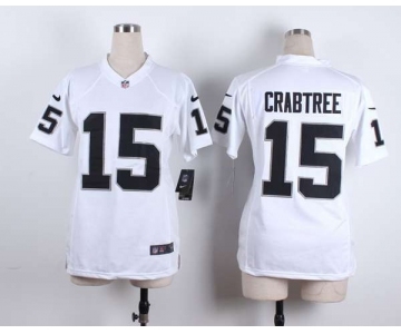 nike women nfl jerseys oakland raiders #15 crabtree white[nike][crabtree]