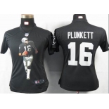 nike women nfl jerseys oakland raiders #16 plunkett black[portrait fashion]