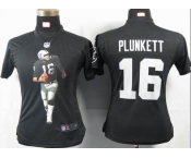 nike women nfl jerseys oakland raiders #16 plunkett black[portrait fashion]