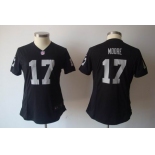 nike women nfl jerseys oakland raiders #17 moore black[nike