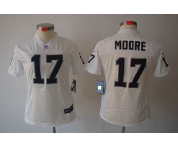 nike women nfl jerseys oakland raiders #17 moore white[nike limited]