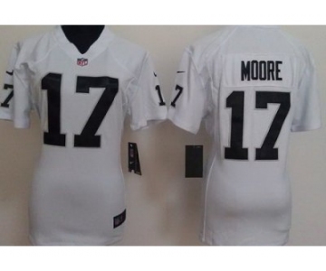 nike women nfl jerseys oakland raiders #17 moore white[nike]