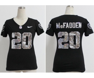 nike women nfl jerseys oakland raiders #20 darren mcfadden black[handwork sequin lettering fashion]