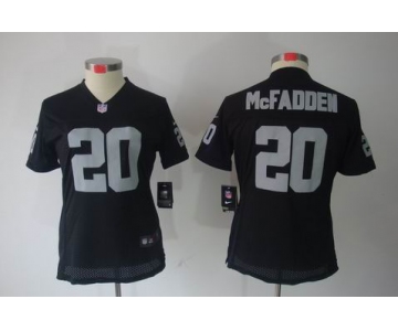 nike women nfl jerseys oakland raiders #20 darren mcfadden black[nike limited]