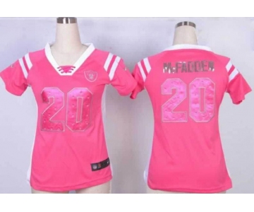 nike women nfl jerseys oakland raiders #20 darren mcfadden pink[fashion Rhinestone sequins]