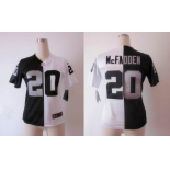 nike women nfl jerseys oakland raiders #20 darren mcfadden white-black[Elite split]