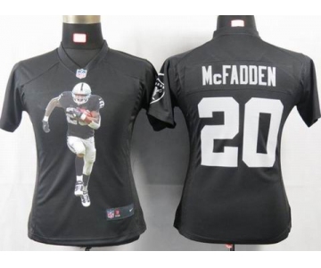 nike women nfl jerseys oakland raiders #20 mcfadden black[portrait fashion]