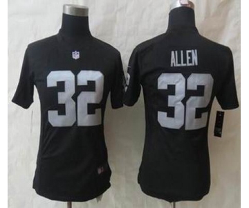 nike women nfl jerseys oakland raiders #32 allen black[nike]