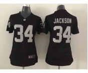 nike women nfl jerseys oakland raiders #34 bo jackson black[nike]