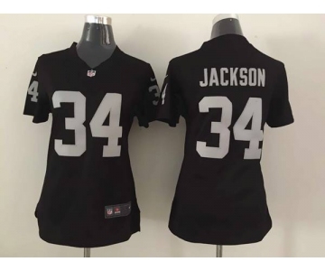 nike women nfl jerseys oakland raiders #34 bo jackson black[nike]