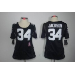 nike women nfl jerseys oakland raiders #34 jackson black[breast cancer awareness]