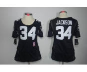 nike women nfl jerseys oakland raiders #34 jackson black[breast cancer awareness]