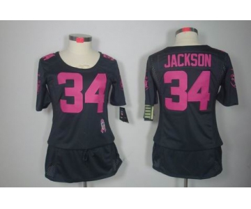 nike women nfl jerseys oakland raiders #34 jackson dk.grey[breast cancer awareness]