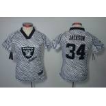 nike women nfl jerseys oakland raiders #34 jackson [fem fan zebra]