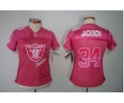 nike women nfl jerseys oakland raiders #34 jackson pink[2012 fem fan]