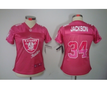 nike women nfl jerseys oakland raiders #34 jackson pink[2012 fem fan]