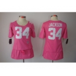 nike women nfl jerseys oakland raiders #34 jackson pink[breast cancer awareness]