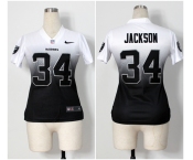 nike women nfl jerseys oakland raiders #34 jackson white-grey[nike drift fashion][second version]