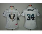 nike women nfl jerseys oakland raiders #34 jackson white[2012 fem fan]