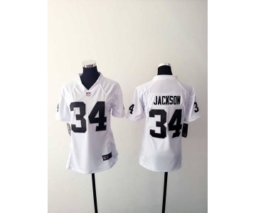 nike women nfl jerseys oakland raiders #34 jackson white[nike]
