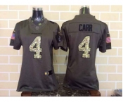 nike women nfl jerseys oakland raiders #4 carr army green[nike Limited Salute To Service]