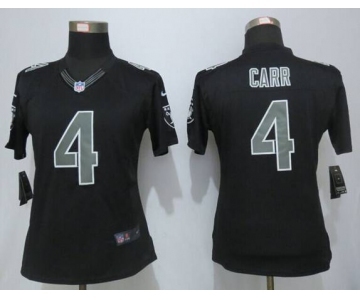 nike women nfl jerseys oakland raiders #4 carr black[nike impact limited]