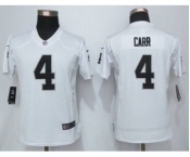 nike women nfl jerseys oakland raiders #4 carr white[nike limited]