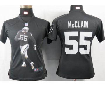 nike women nfl jerseys oakland raiders #55 mcclain black[portrait fashion]