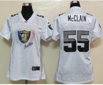 nike women nfl jerseys oakland raiders #55 mcclain white[2012 fem fan]