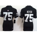 nike women nfl jerseys oakland raiders #75 heyer black[nike]