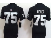 nike women nfl jerseys oakland raiders #75 heyer black[nike]