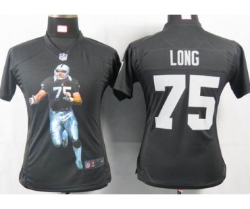 nike women nfl jerseys oakland raiders #75 howie long black[portrait fashion]