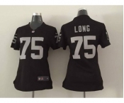 nike women nfl jerseys oakland raiders #75 long black[nike][long]