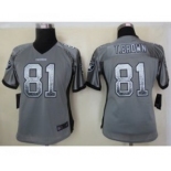 nike women nfl jerseys oakland raiders #81 t.brown grey[Elite drift fashion]