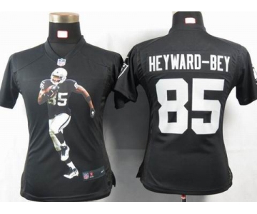 nike women nfl jerseys oakland raiders #85 heyward-bey black[portrait fashion]