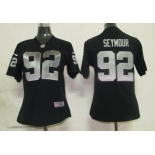 nike women nfl jerseys oakland raiders #92 seymour black[nike]