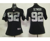 nike women nfl jerseys oakland raiders #92 seymour black[nike]