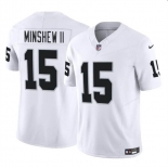 Youth Las Vegas Raiders #15 Gardner Minshew II White 2024 F.U.S.E. Vapor Untouchable Football Stitched Jersey