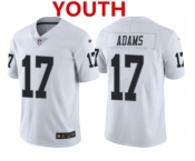 Youth Las Vegas Raiders #17 Davante Adams White Vapor Limited Stitched Jersey