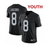 Youth Las Vegas Raiders #8 Josh Jacobs Black Vapor Untouchable Limited Stitched NFL Jersey