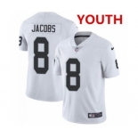 Youth Las Vegas Raiders #8 Josh Jacobs White Vapor Untouchable Limited Stitched Jersey