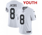 Youth Las Vegas Raiders #8 Josh Jacobs White Vapor Untouchable Limited Stitched Jersey