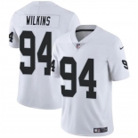 Youth Las Vegas Raiders #94 Christian Wilkins White Football Stitched Jersey