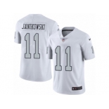 Youth Nike Oakland Raiders #11 Sebastian Janikowski Limited White Rush NFL Jersey