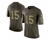 Youth Nike Oakland Raiders #15 Michael Crabtree Green Salute to Service Jerseys